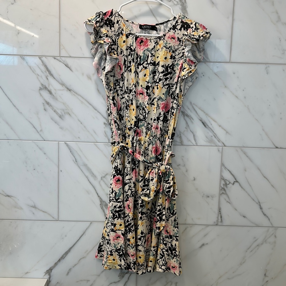Good condition. Lauren Ralph Lauren. Floral Jersey Dress. Size 2.
